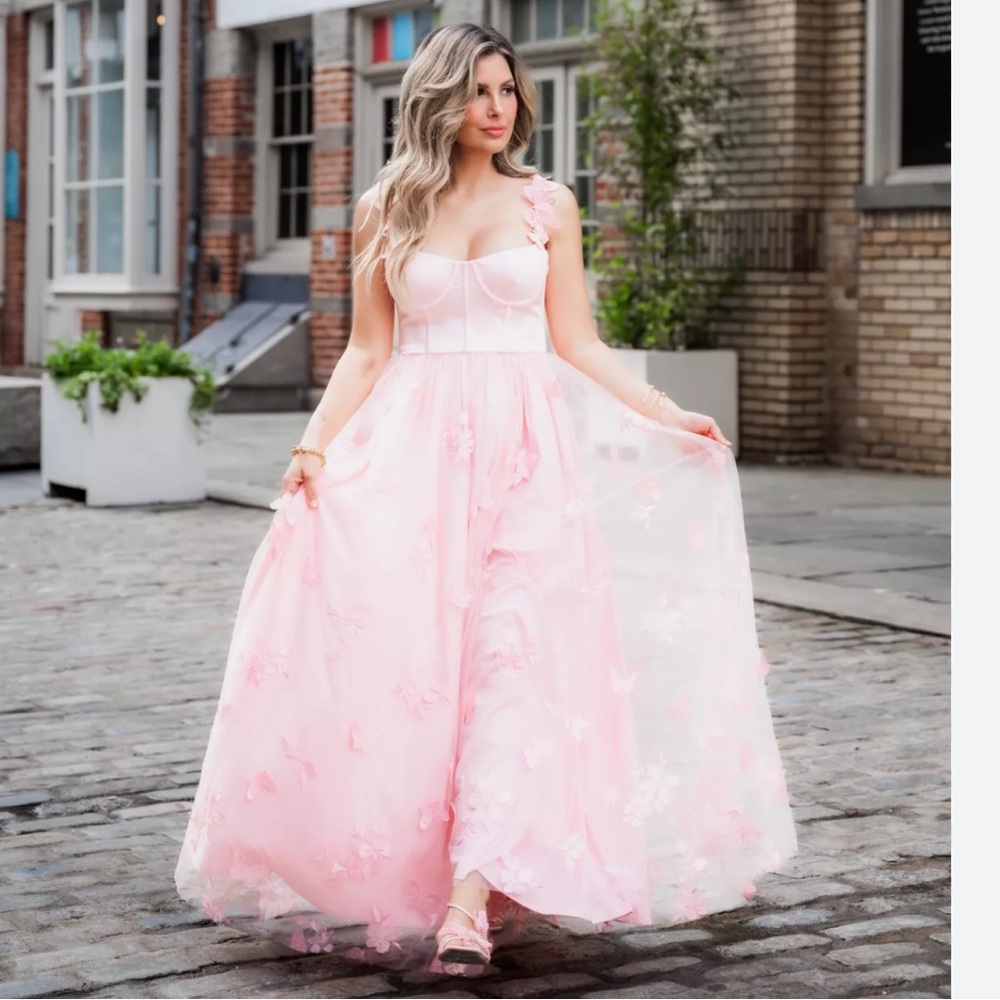 Antonio Melani x Breast Cancer Awareness Capsule Mely Embroidered Tulle Dress